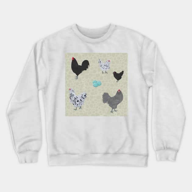 BBS Ameraucana Pattern Cream Crewneck Sweatshirt by TrapperWeasel